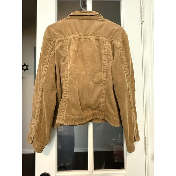 CAbi Casey Corduroy Jacket Brown khaki size Large - Picture 8 of 10